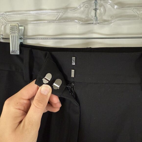 NWOT Talbots Dress Pants Women's 6P Black Pleated Pockets Straight Wool Blend - Picture 5 of 11